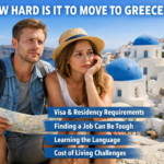 how hard is it to move to greece