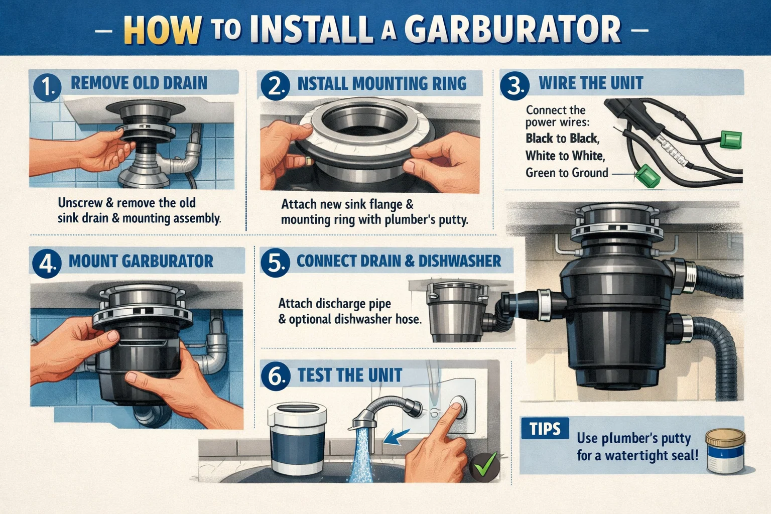 how to install a garburator