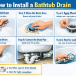 how to install a bathtub drain