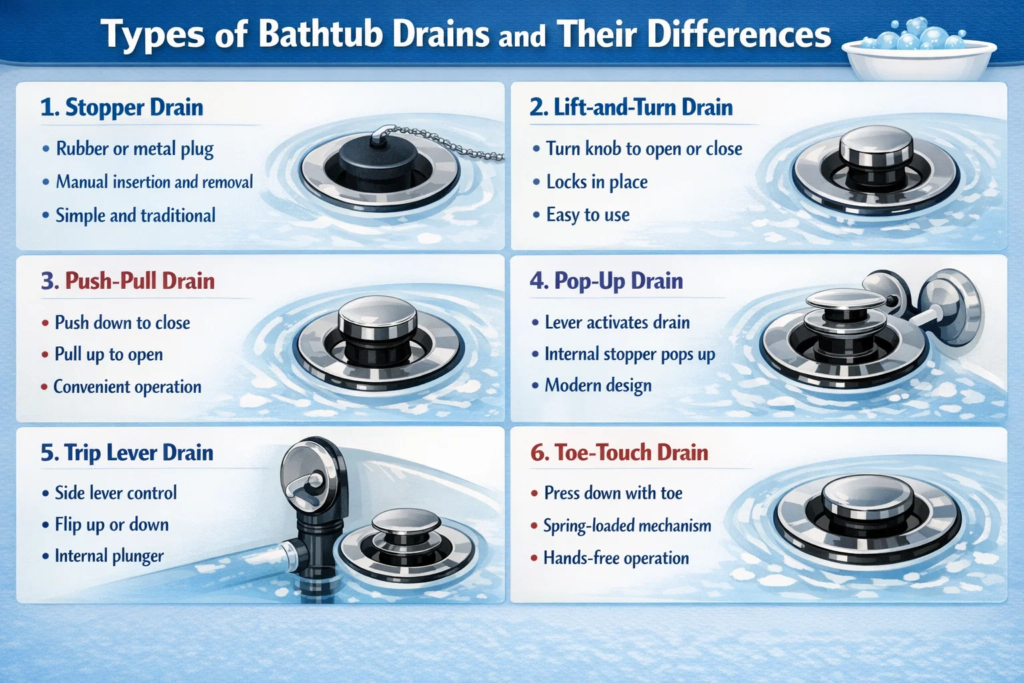 how to install a bathtub drain