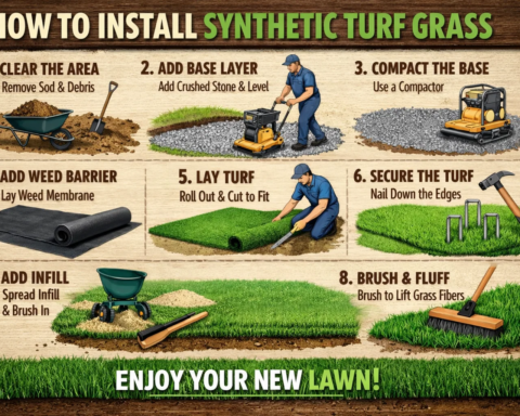 how to install synthetic turf grass