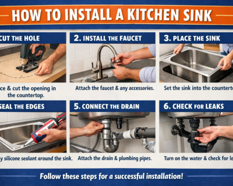 how to install a kitchen sink