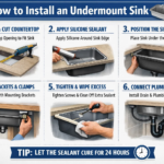 how to install undermount sink