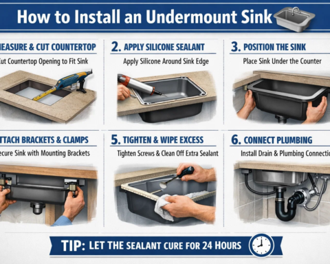how to install undermount sink