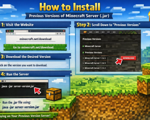 how to instal previous versons of miencraft szerver jar