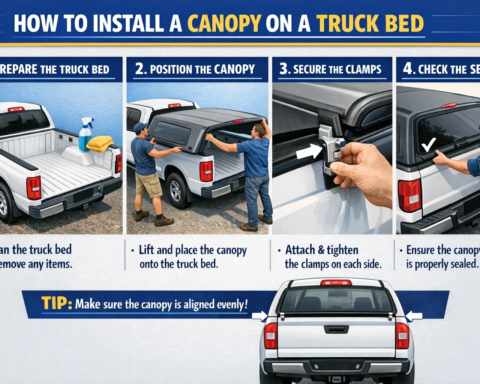 how to install a canopy over a truck bed