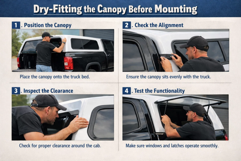 how to install a canopy over a truck bed