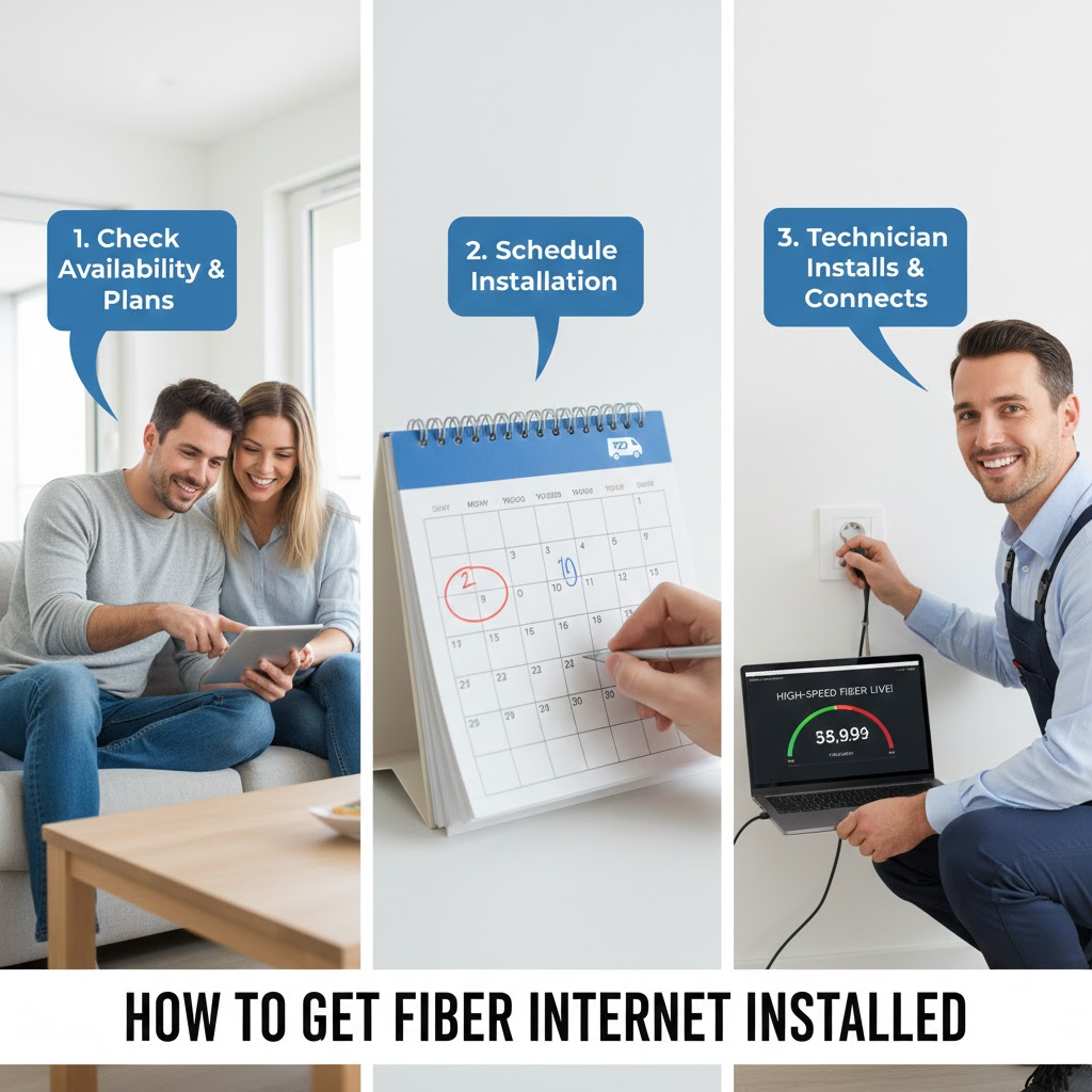how to get fiber internet installed