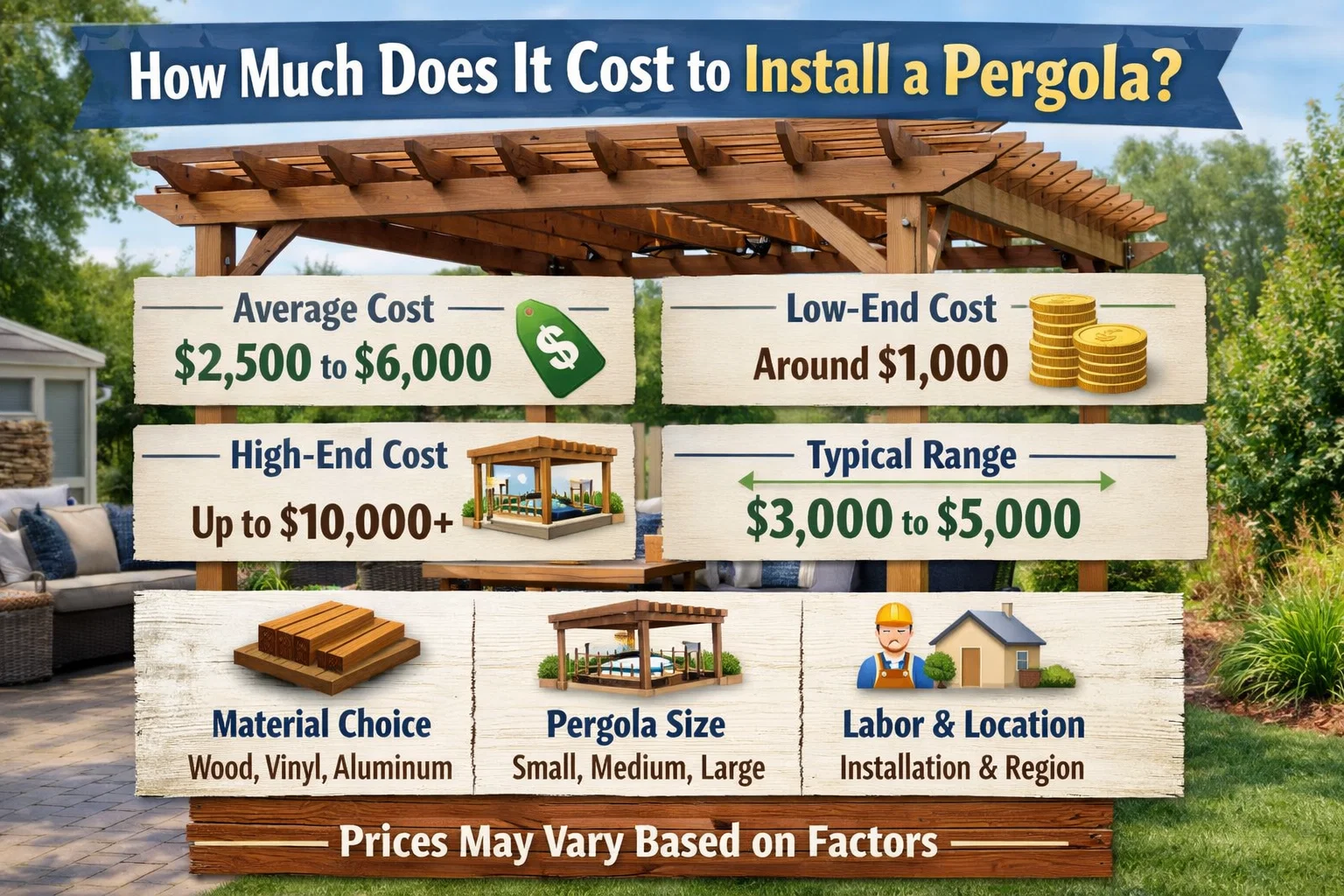 how much does it cost to install a pergola