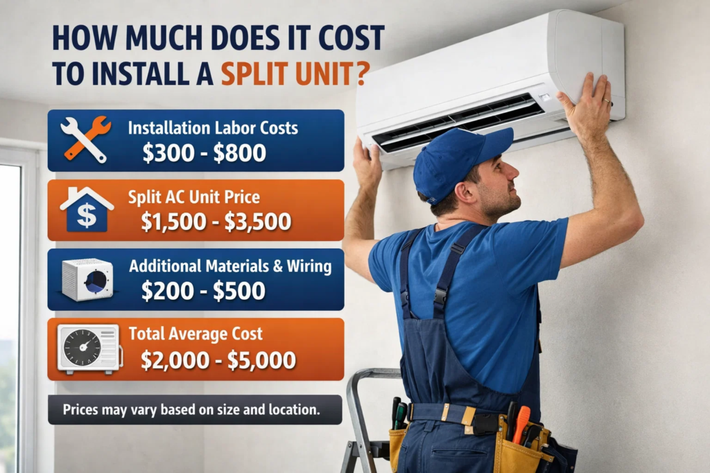 How much does it cost to install a split unit