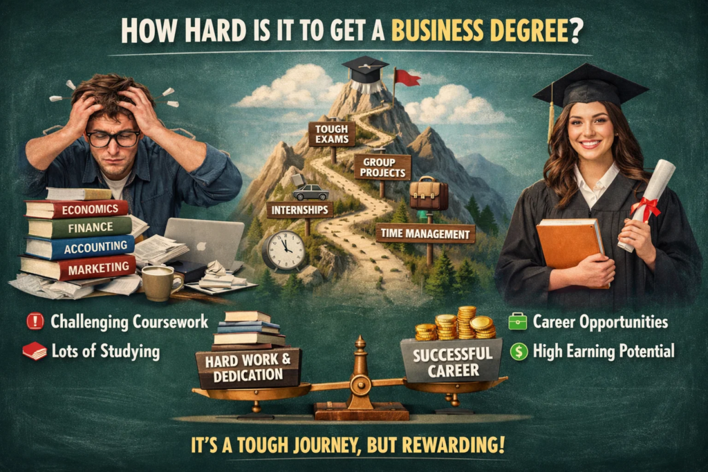 How hard is it to get a business degree