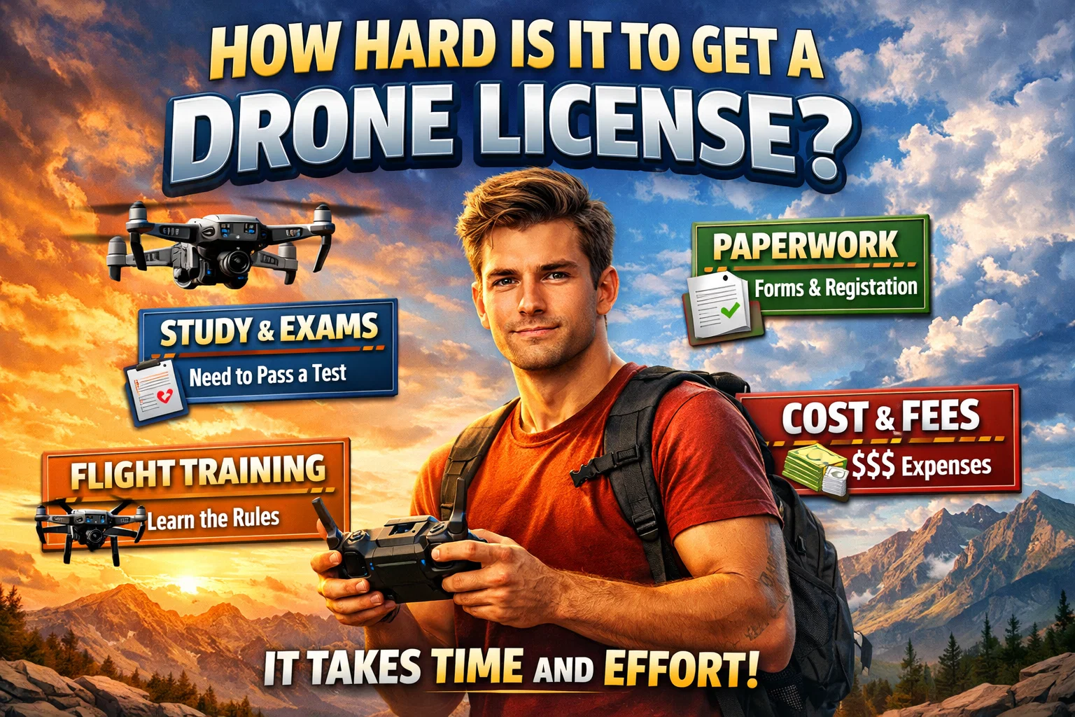 How hard is it to get a drone license