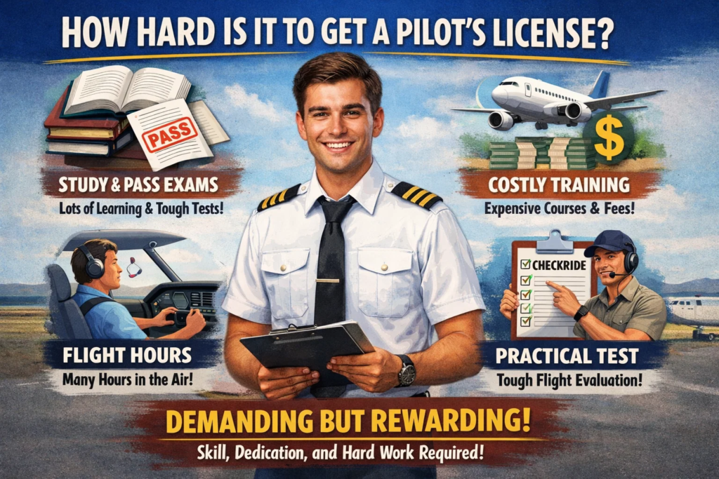 how hard is it to get a pilot’s license