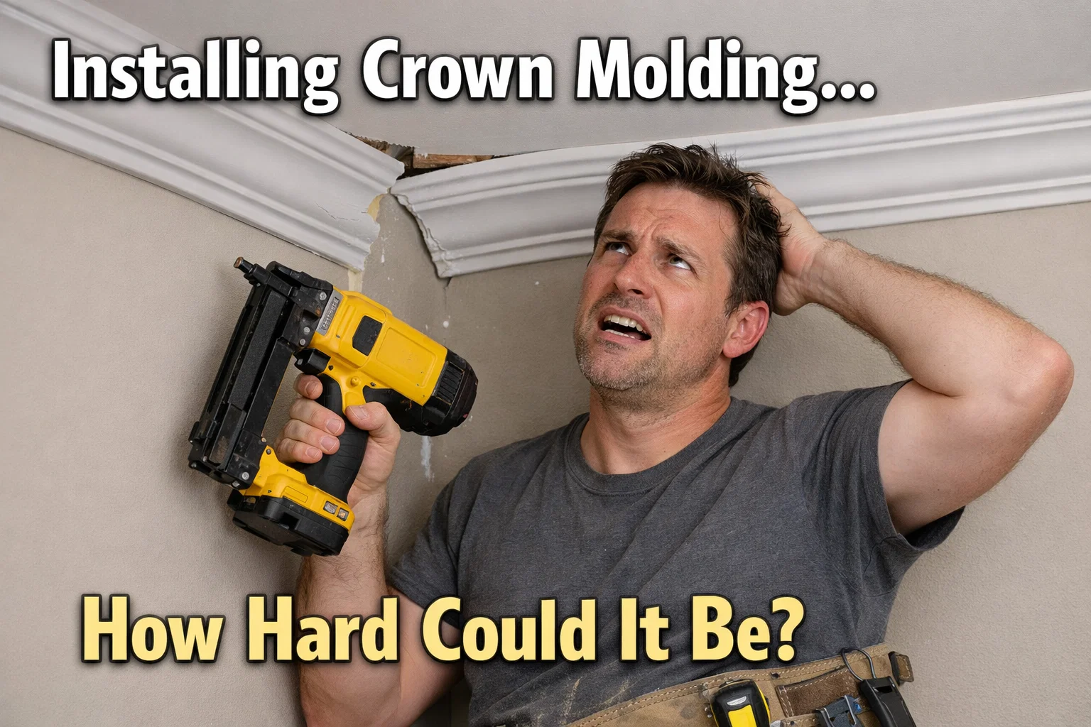 how hard is it to install crown molding