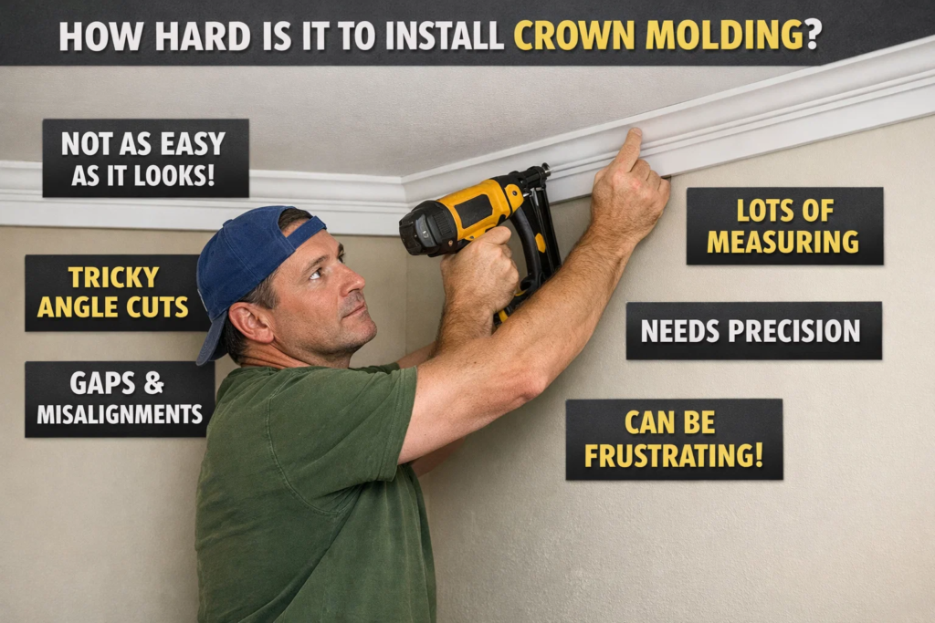 how hard is it to install crown molding
