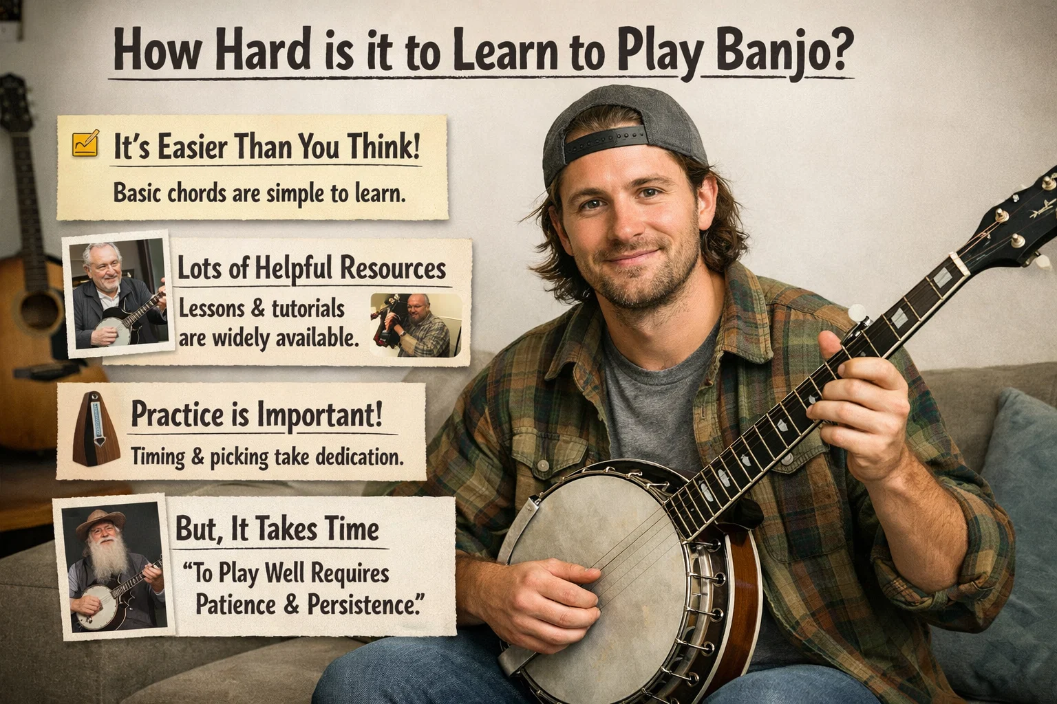 how hard is it to learn to play banjo