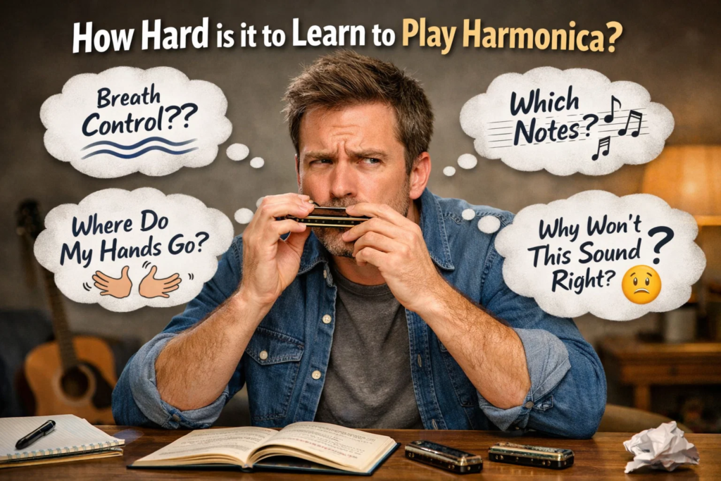 how hard is it to learn to play harmonica