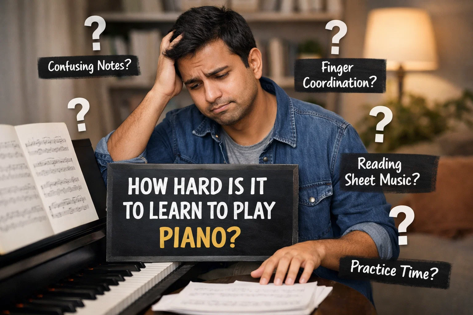 how hard is it to learn to play piano