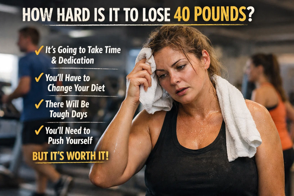 how hard is it to lose 40 pounds