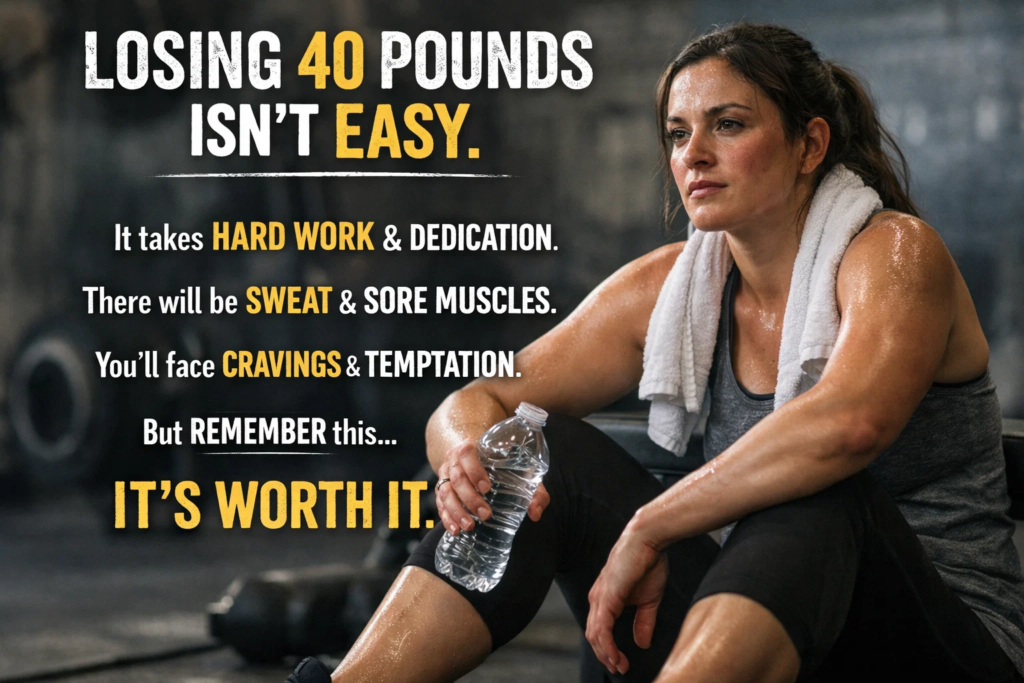 how hard is it to lose 40 pounds