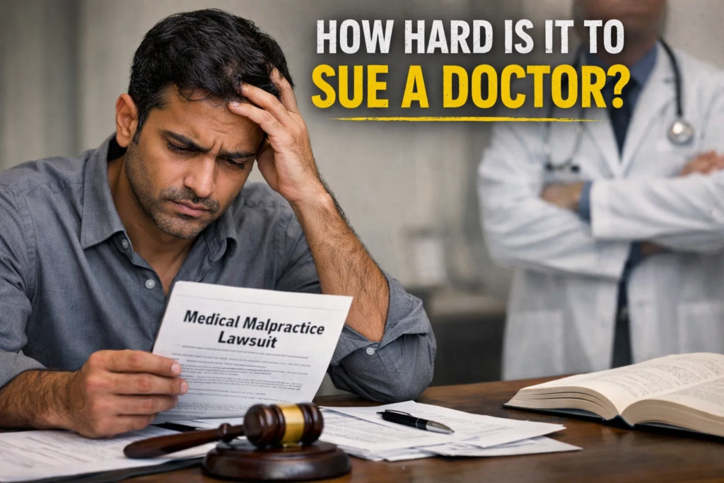 how hard is it to sue a doctor