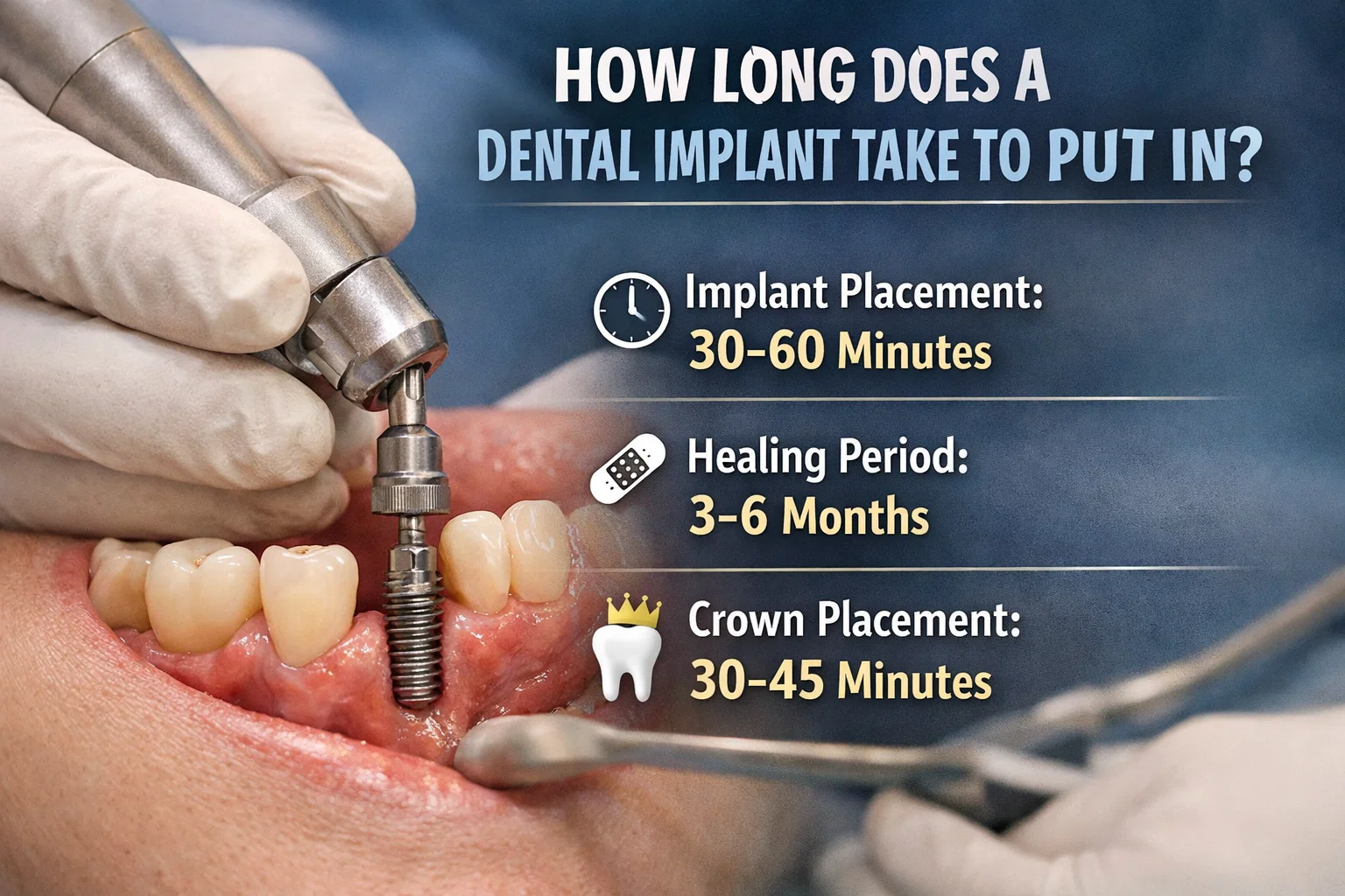 how long does a dental implant take to put in