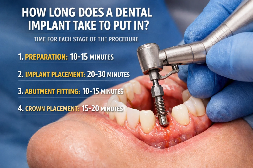 how long does a dental implant take to put in