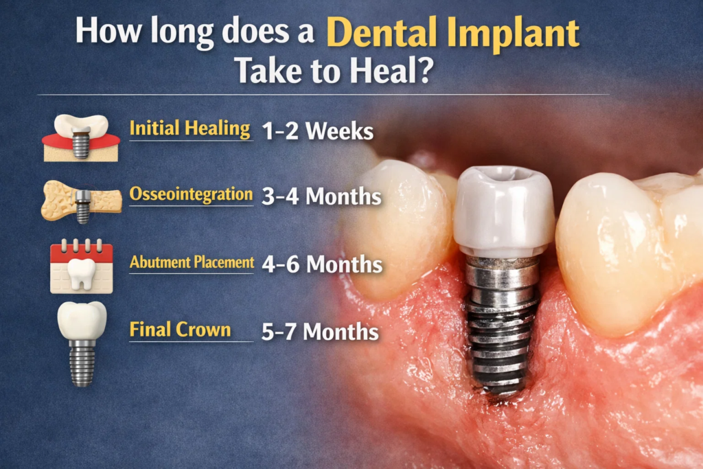 how long does an implant take to heal