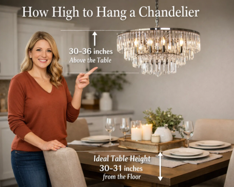 how high to hang a chandelier