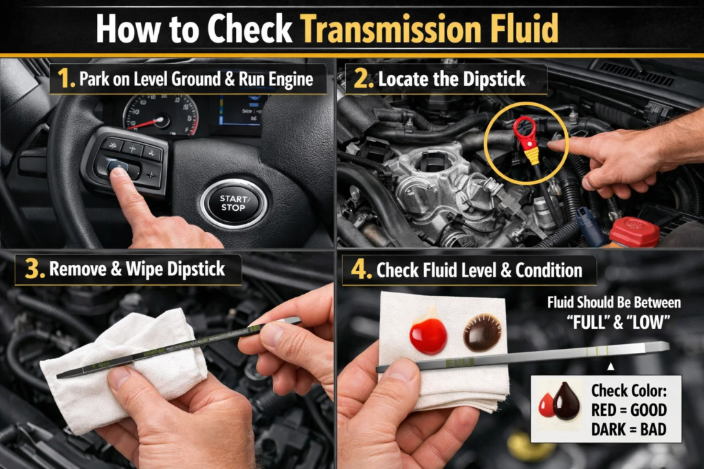 how to check transmission fluid