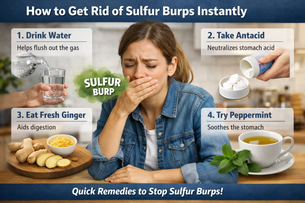 how to get rid of sulfur burps instantly