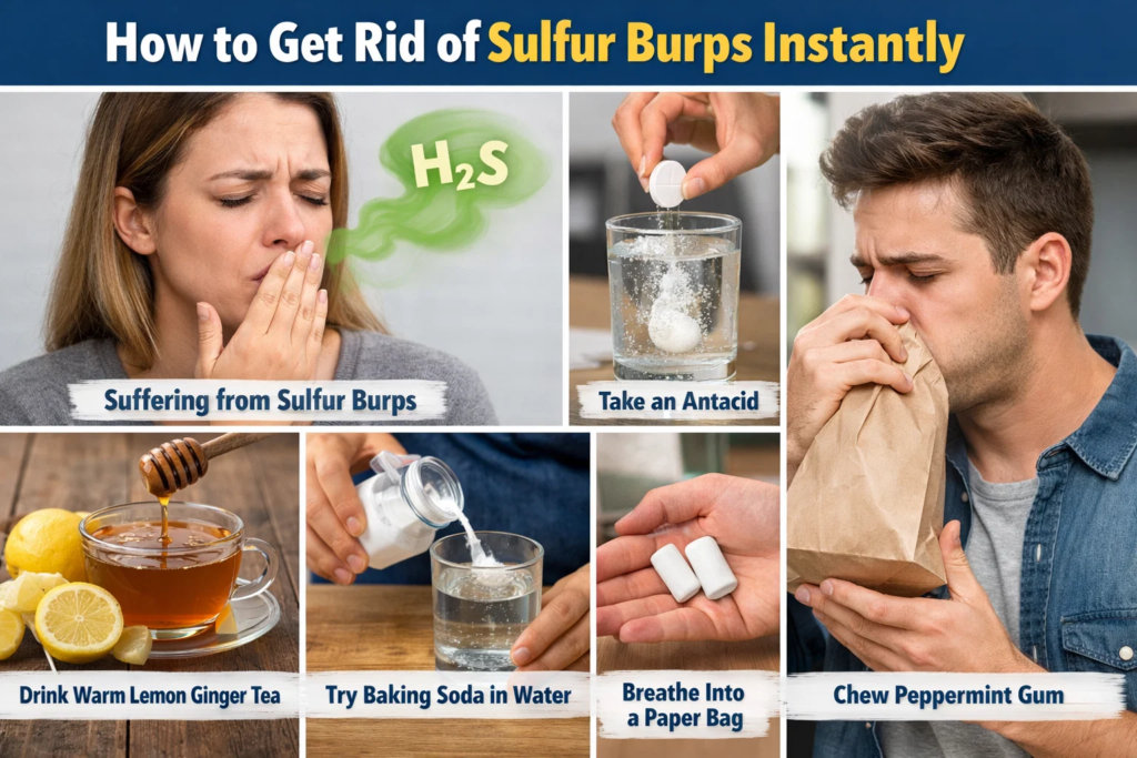 how to get rid of sulfur burps instantly