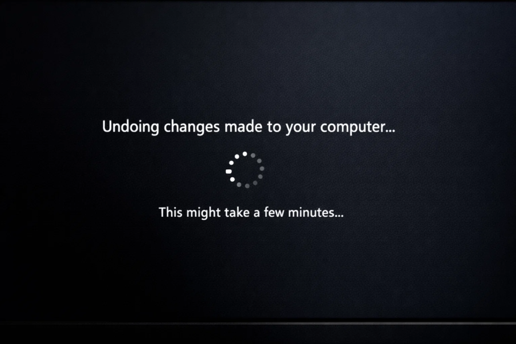 undoing changes made to your computer how long