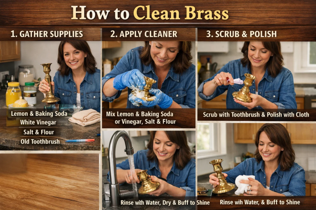 how to clean brass