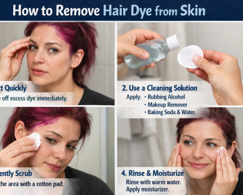 how to remove hair dye from skin