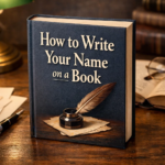 how to write your name on a book