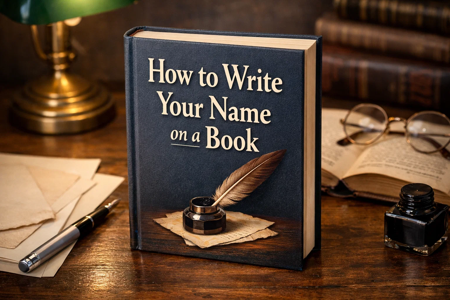 how to write your name on a book