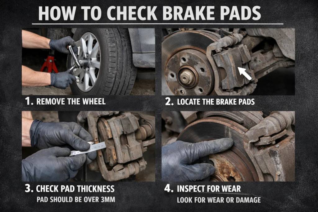 how to check brake pads