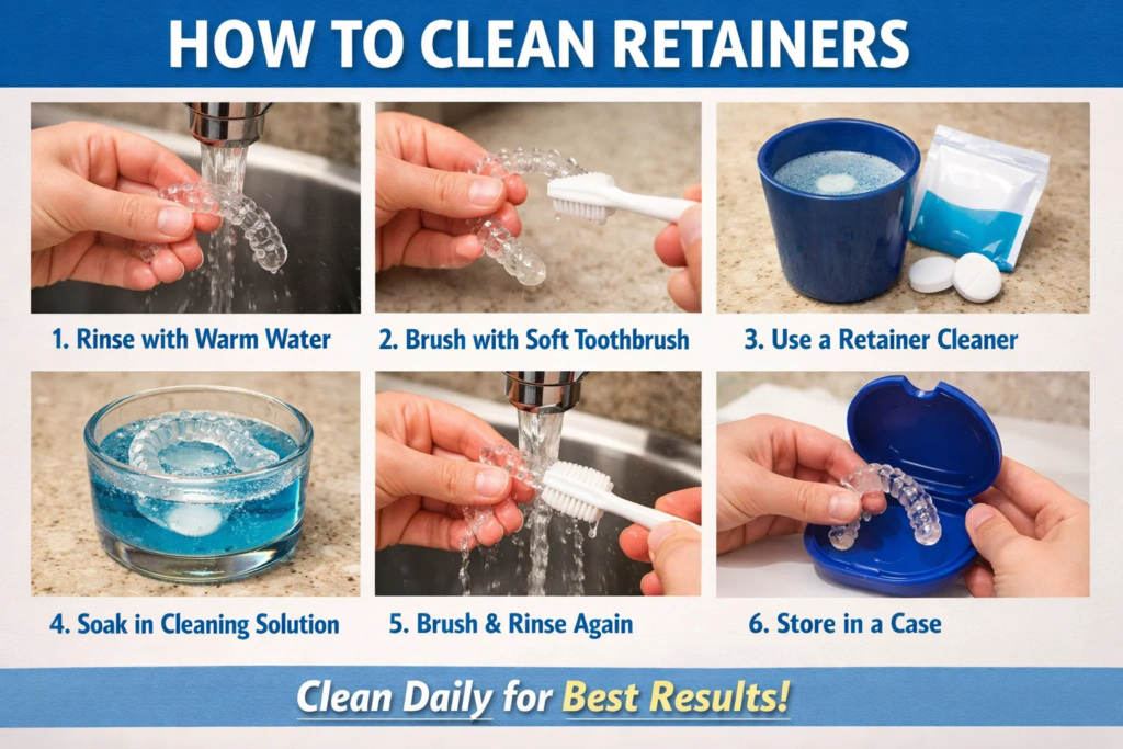 how to clean retainers