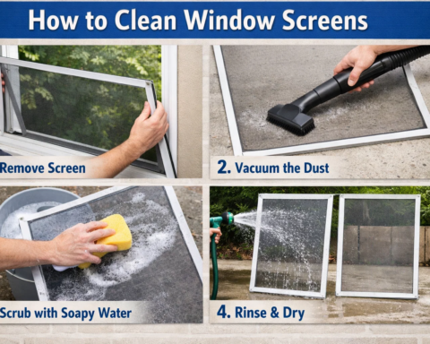 how to clean window screens