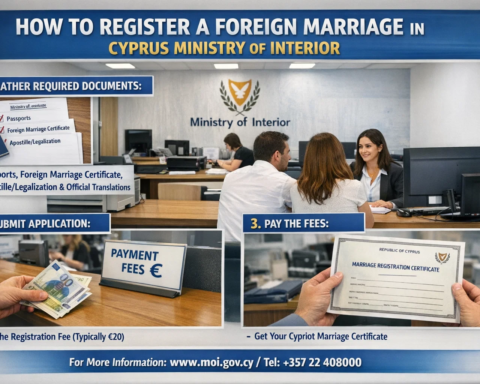 how to register foreign marriage in cyprus ministry interior