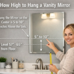 how high to hang a vanity mirror