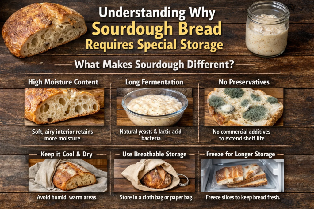 how to store sourdough bread