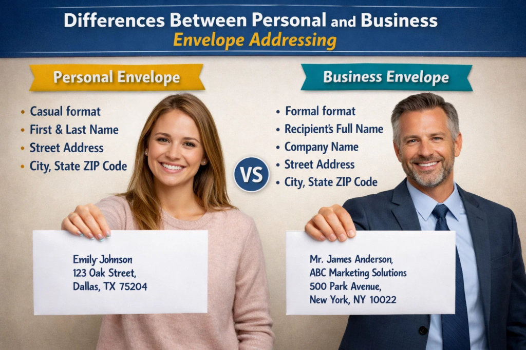 Differences Between Personal and Business Envelope Addressing