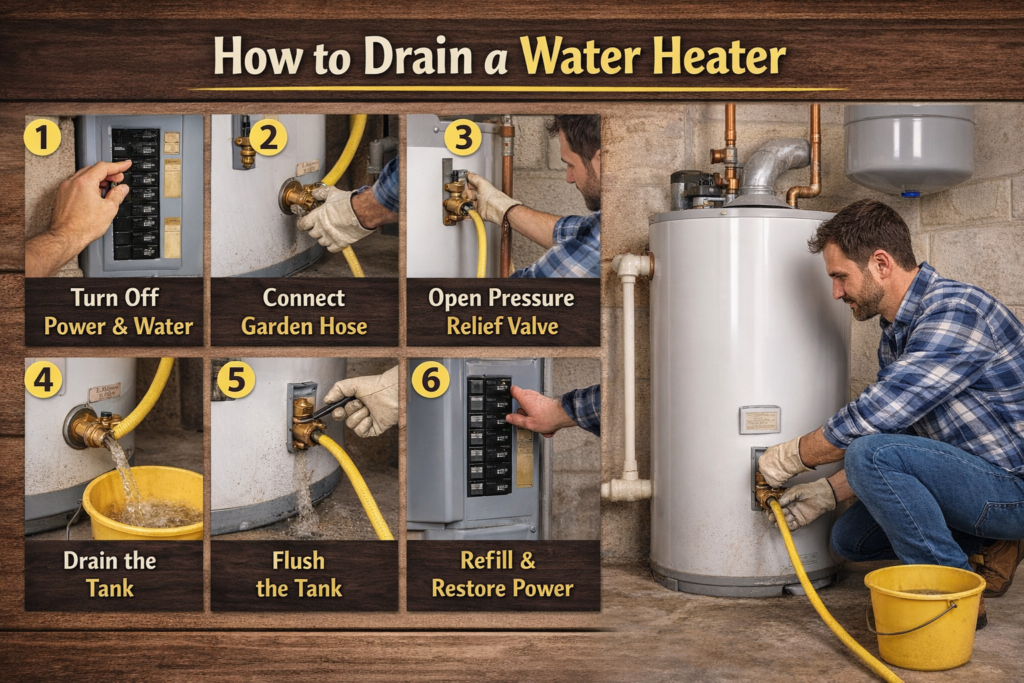 how to drain a water heater