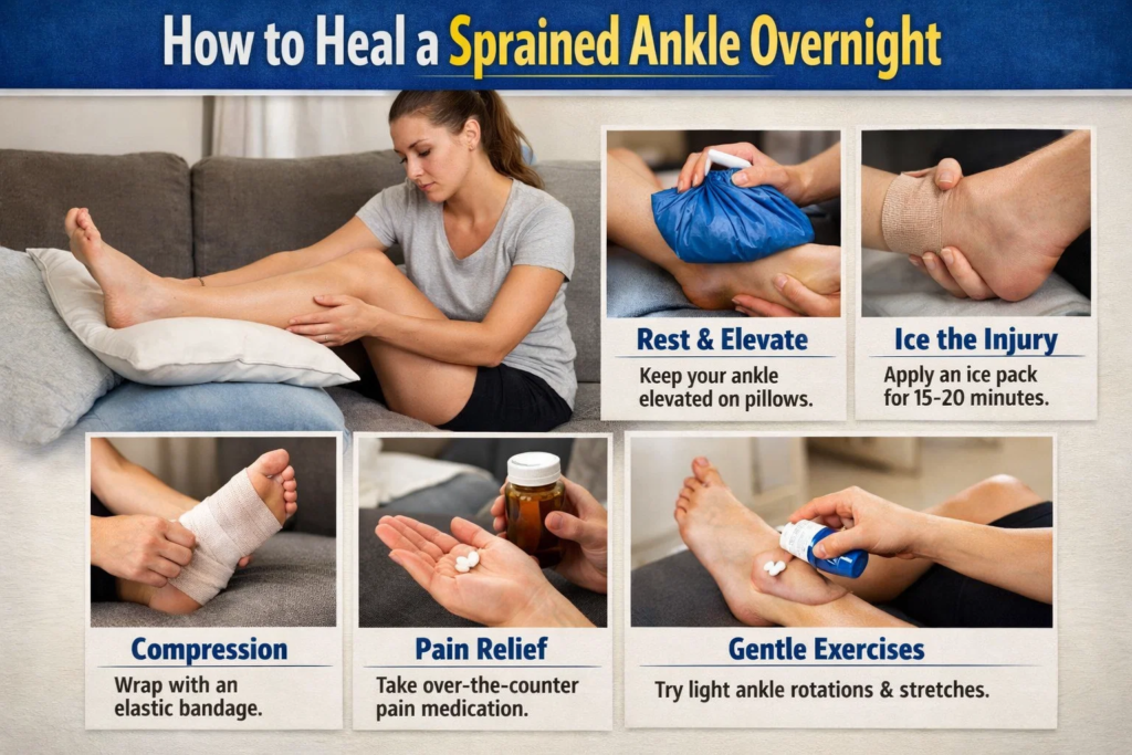 how to heal a sprained ankle overnight