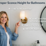 how high to hang bathroom sconces