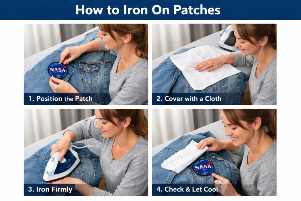 how to iron on patches