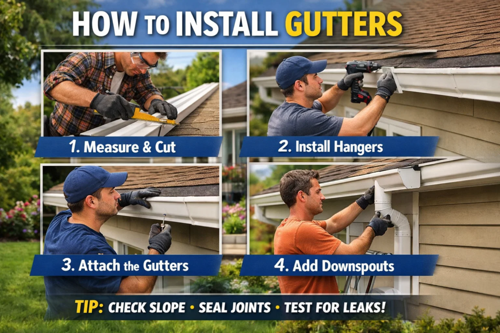 how to instal gutters