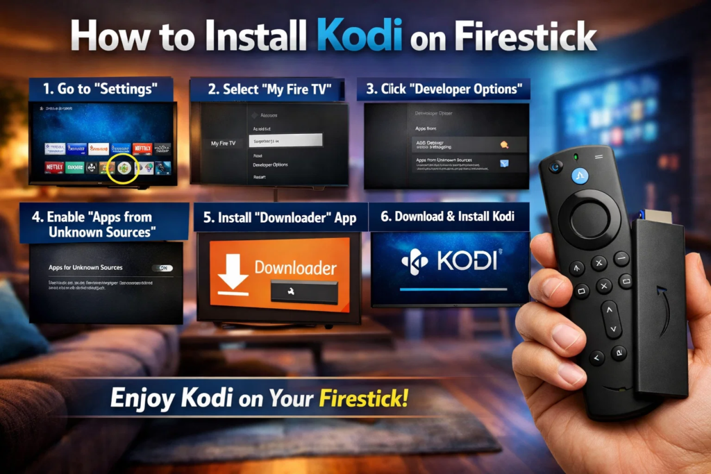 how to instal kodi on firestick